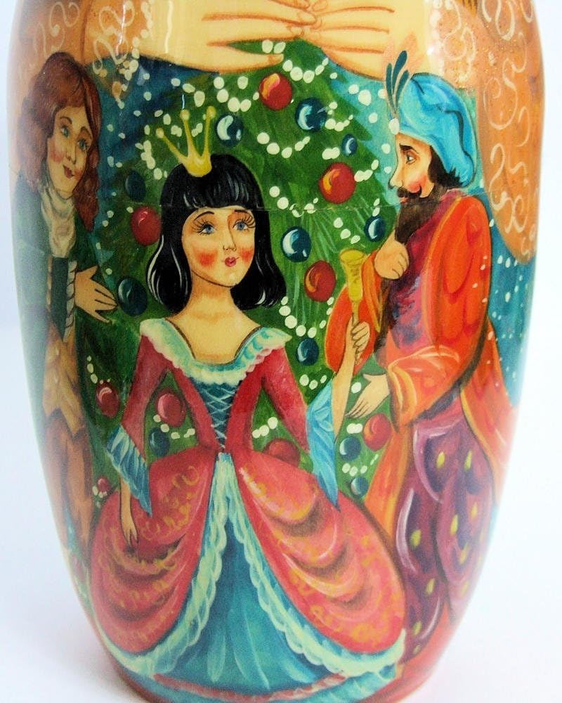 15pcs Hand Painted Russian Nesting Doll One of a Kind Twelve Months by Frolova