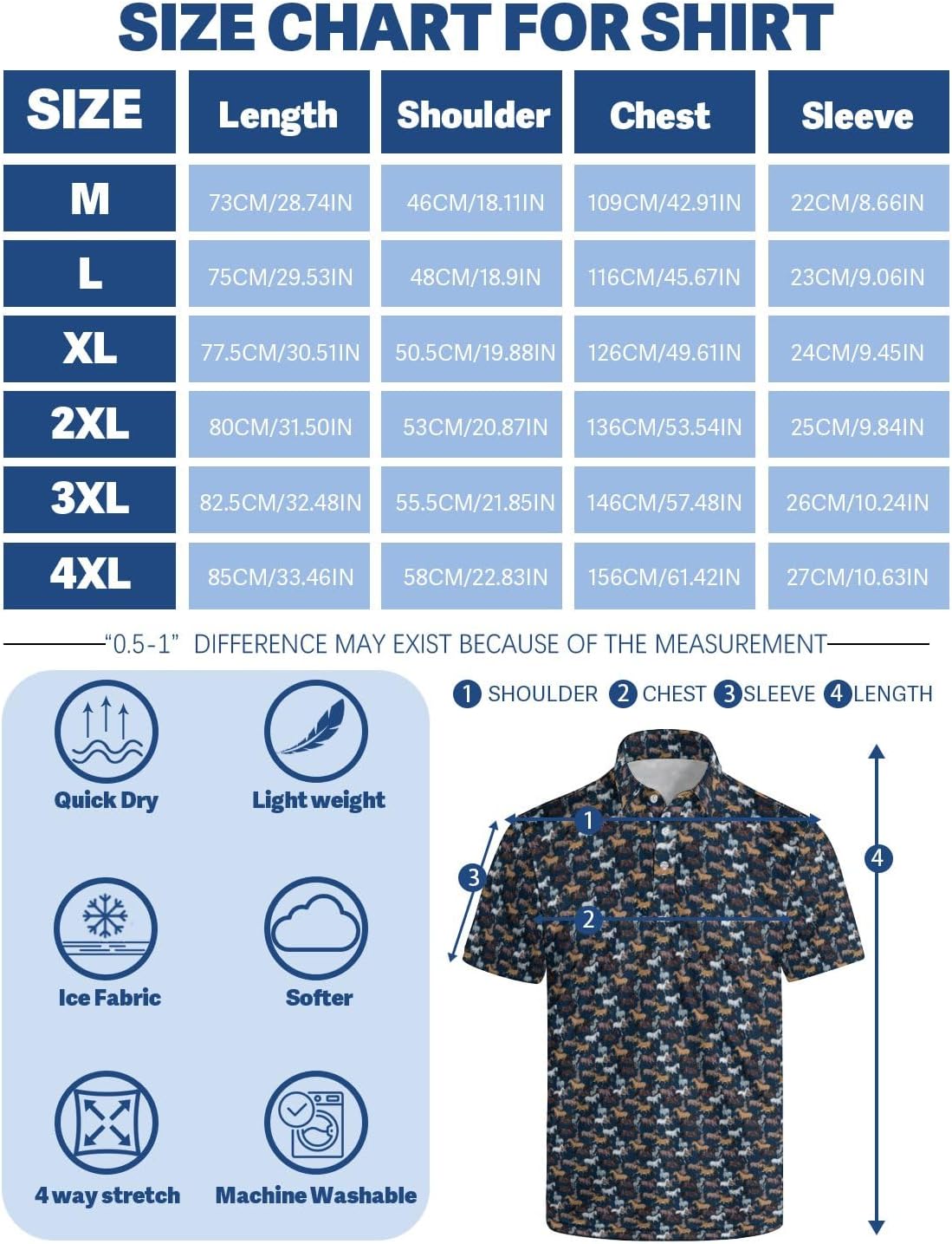 Men‘s Golf Shirt Funny Polo Shirts Short Sleeve Golf Polo Shirts Gifts Print Shirts