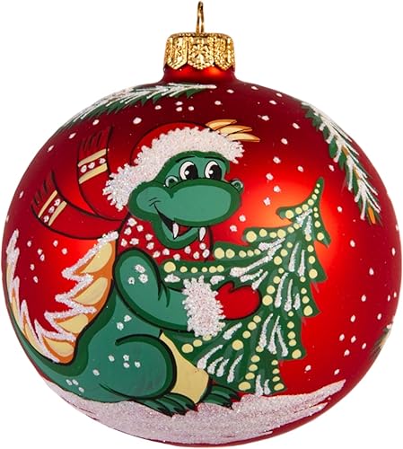 Miniatura 2 de Adornos de Navidad pintados a mano de cristal de 394 pulgadas bola colgante para árbol de Navidad mini adornos para decoración de Navidad bola de