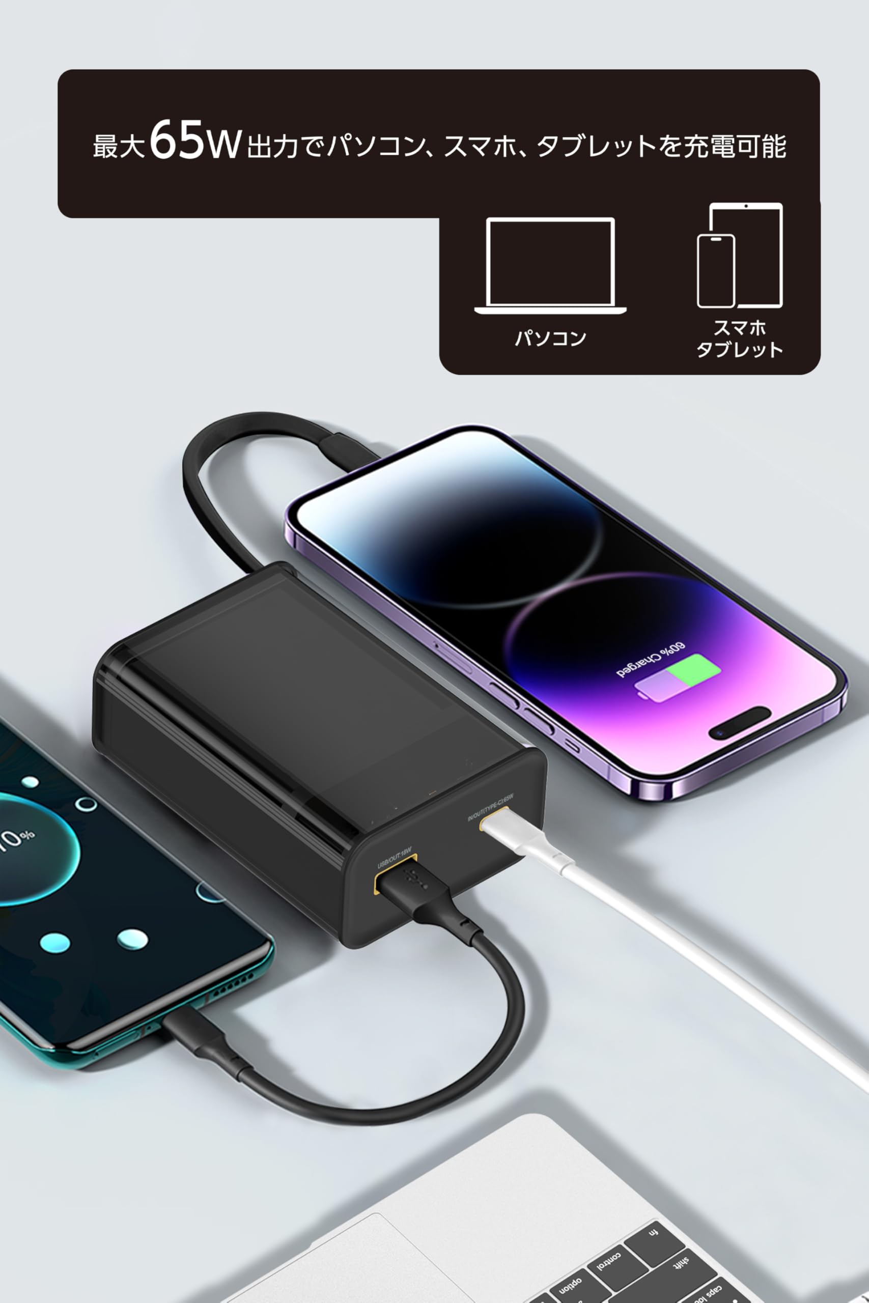 Amazon | C520 準固体電池 搭載 モバイルバッテリー 20000mAh 最大出力