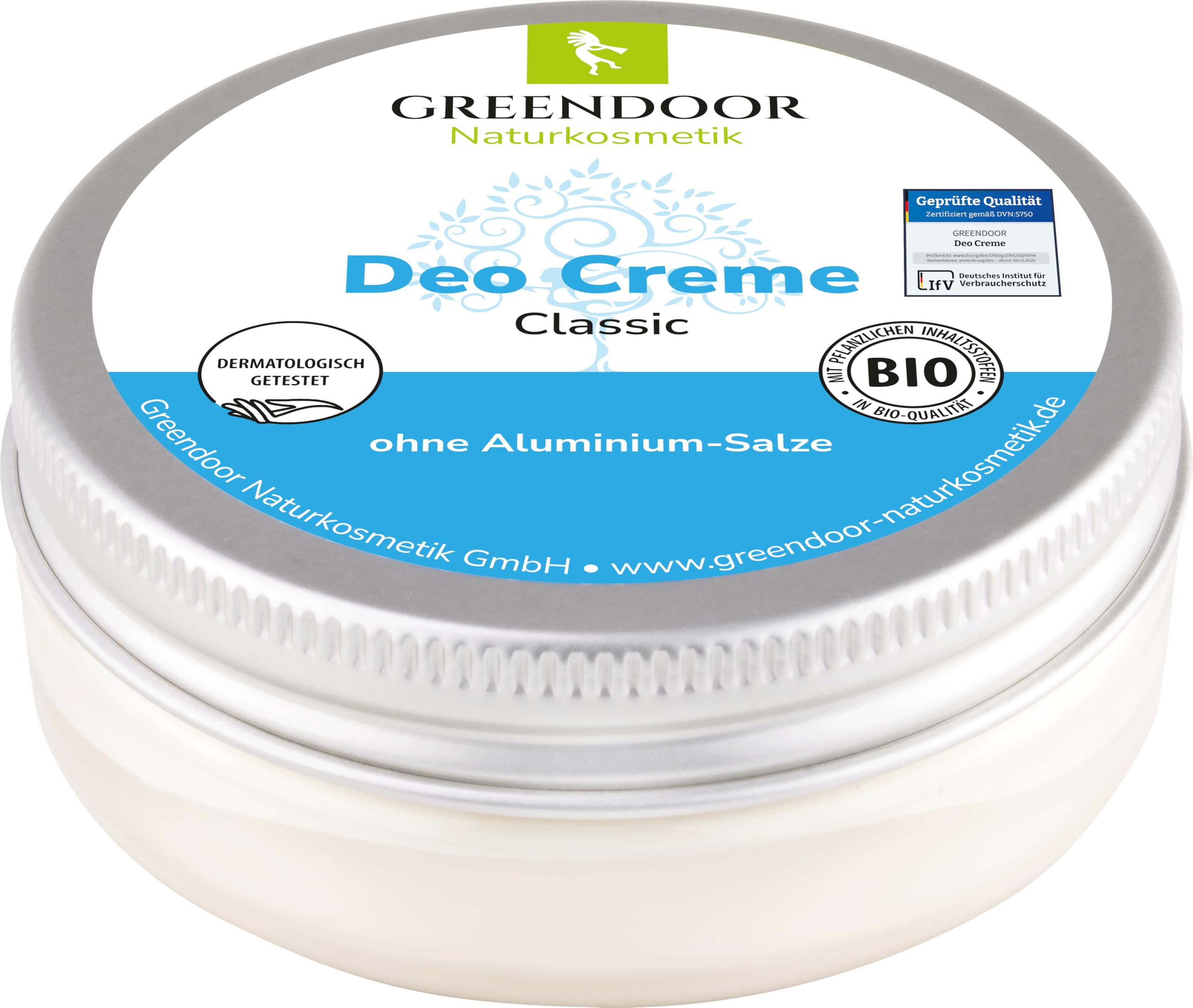 Deodorant Cream Without Aluminium or Alcohol Vegan 50 ml, 6 Month Pack Against Sweat Odour, Organic Natural Cosmetics, Aloe Vera, Subtle Unisex Fragrance