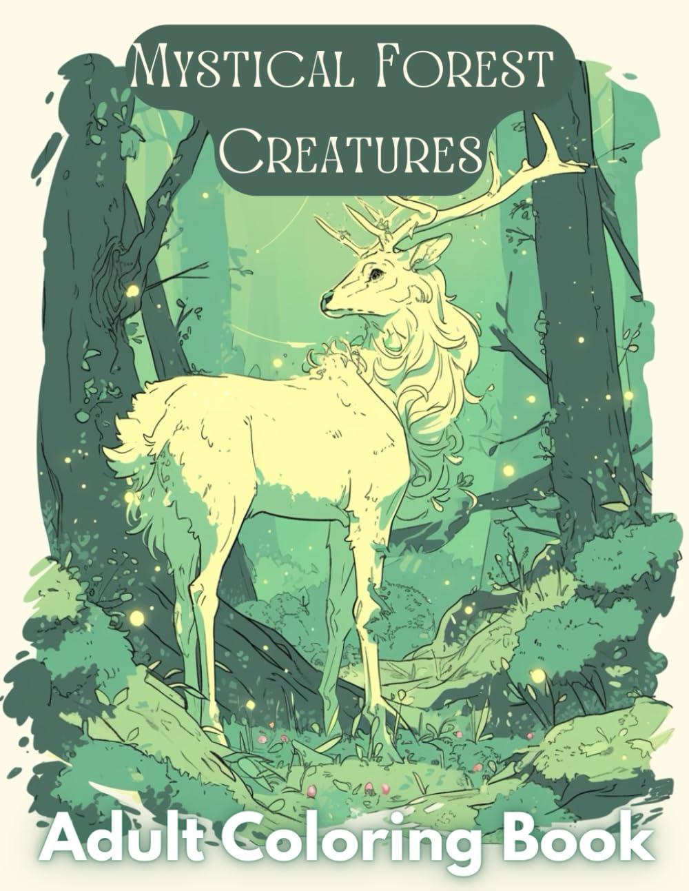 Mystical Forest Creatures Adult Coloring Book: Beautiful fantasy illustrations of mystical beings