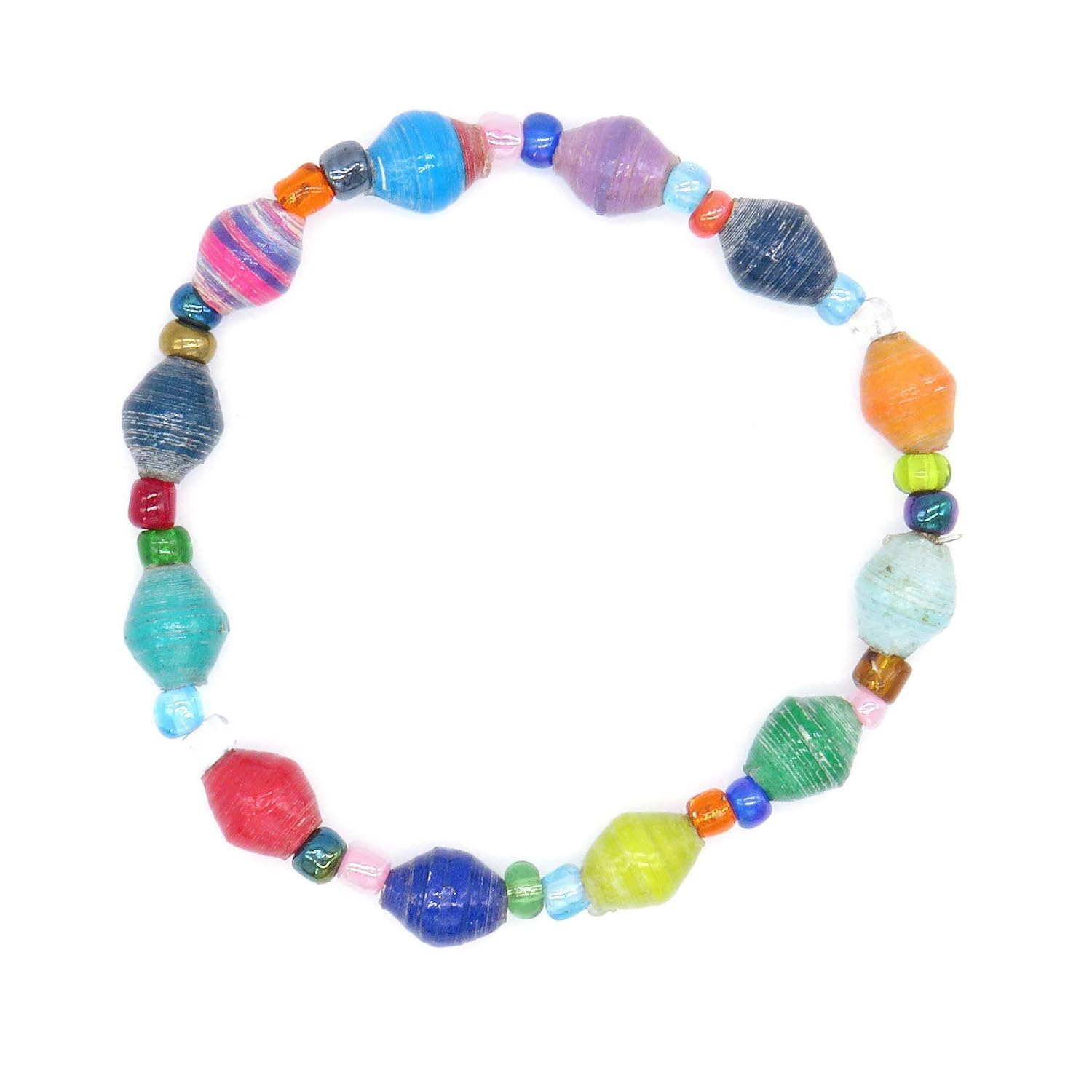 Outreach Uganda Stretch Bracelet Multicolor Chunk Beaded Bracelet Charity