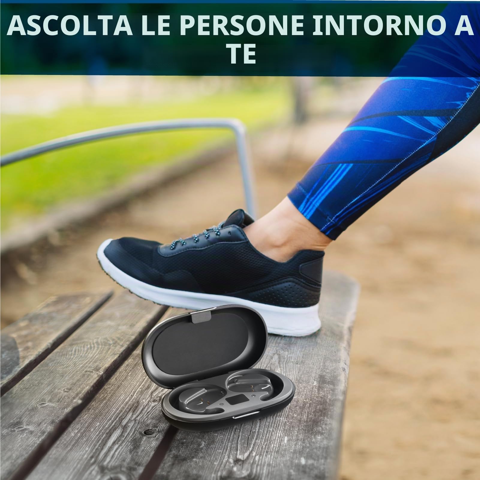 cellularline - Auricolare Bluetooth OPEN-EAR - 54 Ore di Play Time - Certificato IPX5 Resistente a Sudore e Schizzi - Archetto Regolabile - Nero