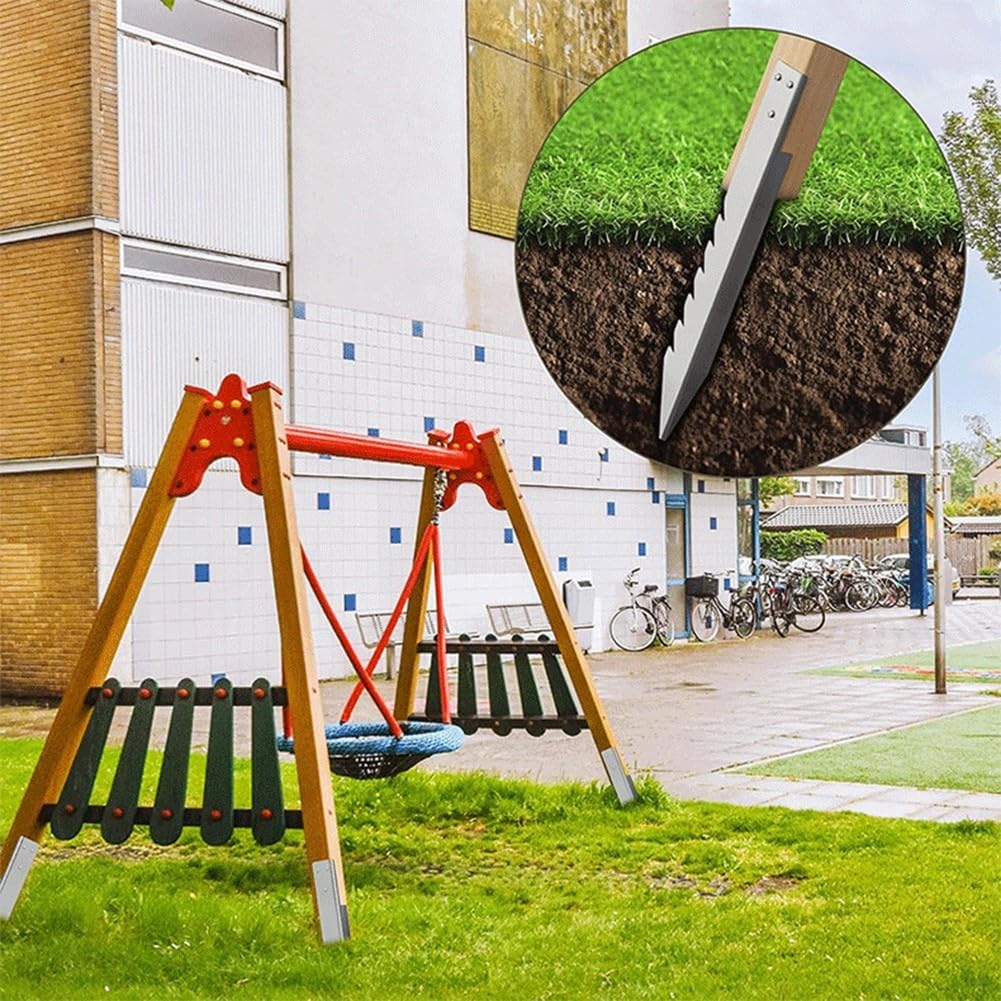 4 anclajes de tierra para columpios y estructuras de juego de acero galvanizado resistente para estabilidad