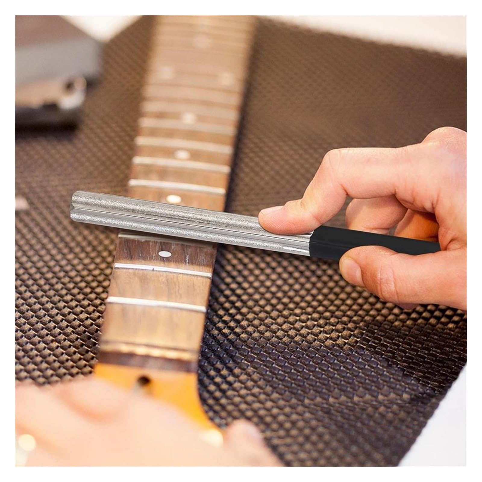 Lime Et Outil De Polissage Professionnel Pour Guitare Avec Manche En Bois/caoutchouc Et Accessoires Outils De Fabrication De Guitare(2)