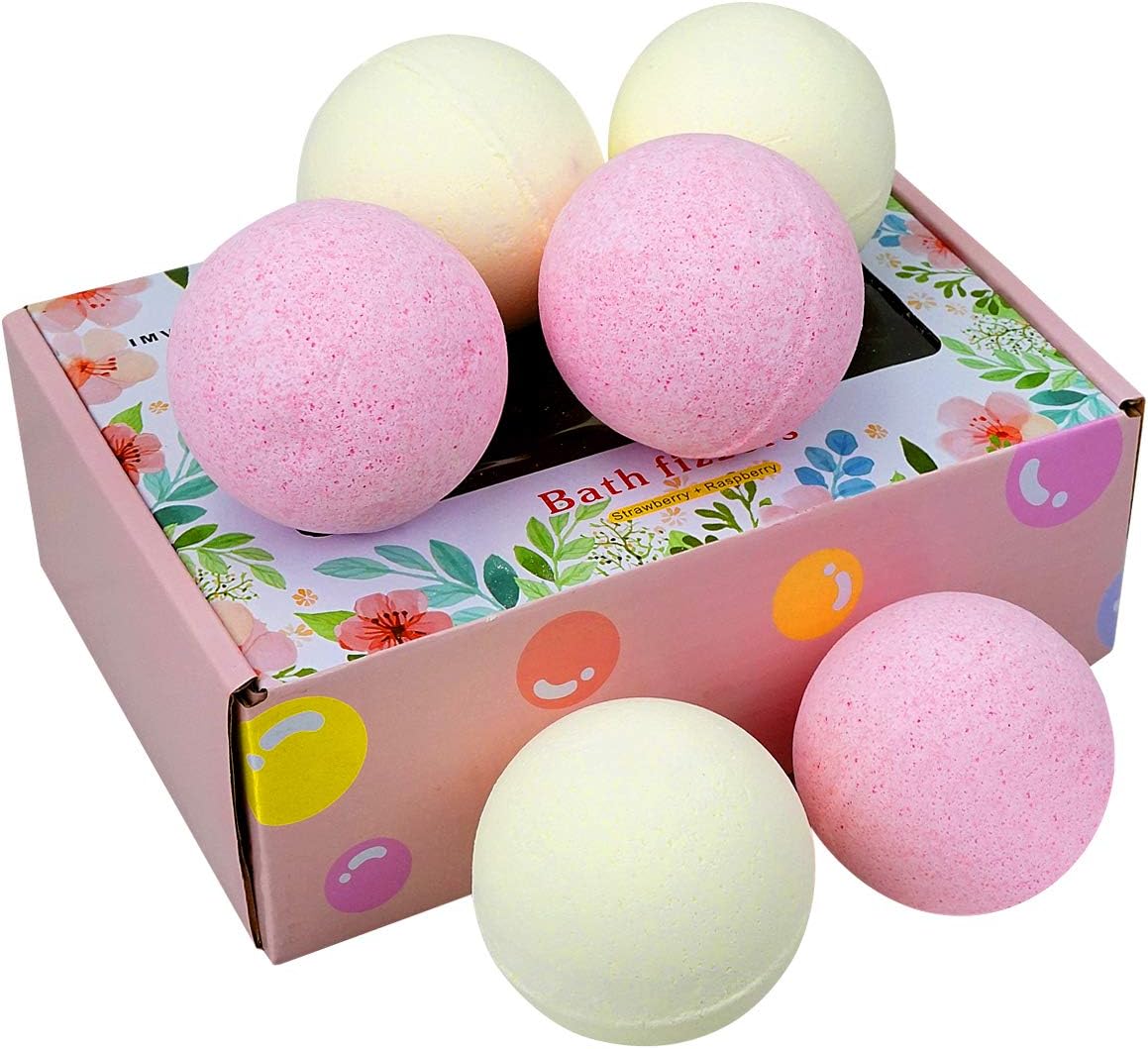 Bath Bombs Gift Set,6 PCS x 3.5 OZ, Fizzies Spa Kit Perfect for Moisturizing Skin,Handmade Bath Fizzer,Best gift Ideal for Birthday Valentines Mothers Day Anniversary Mom, Girls,Boys, Kids