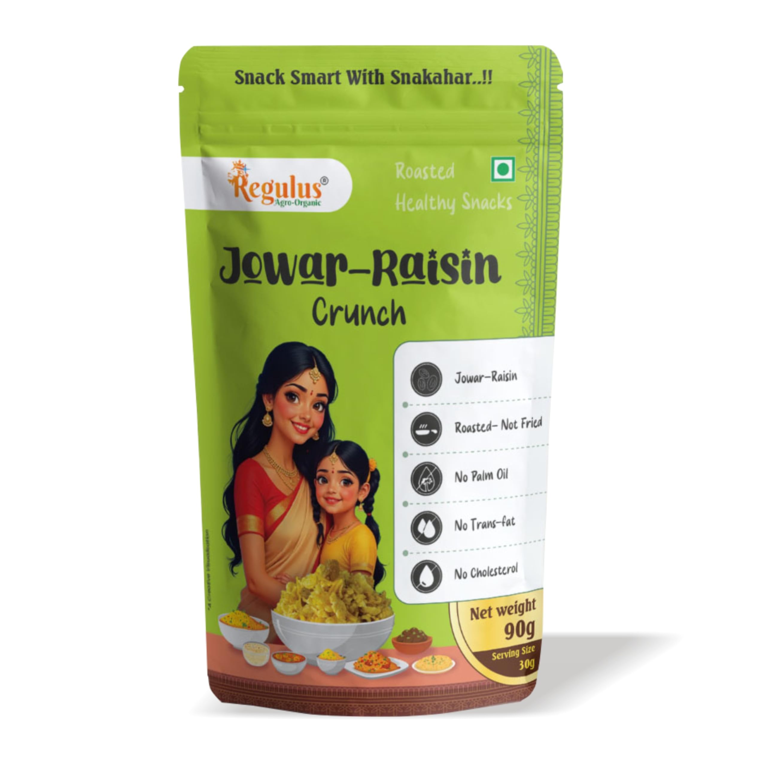 Regulus Jowar Raisin Crunch 90g | Roasted Jowar Millet Snack | No Palm Oil, No Trans Fat, No Cholesterol | Guilt-Free Snack with Raisins-image-26