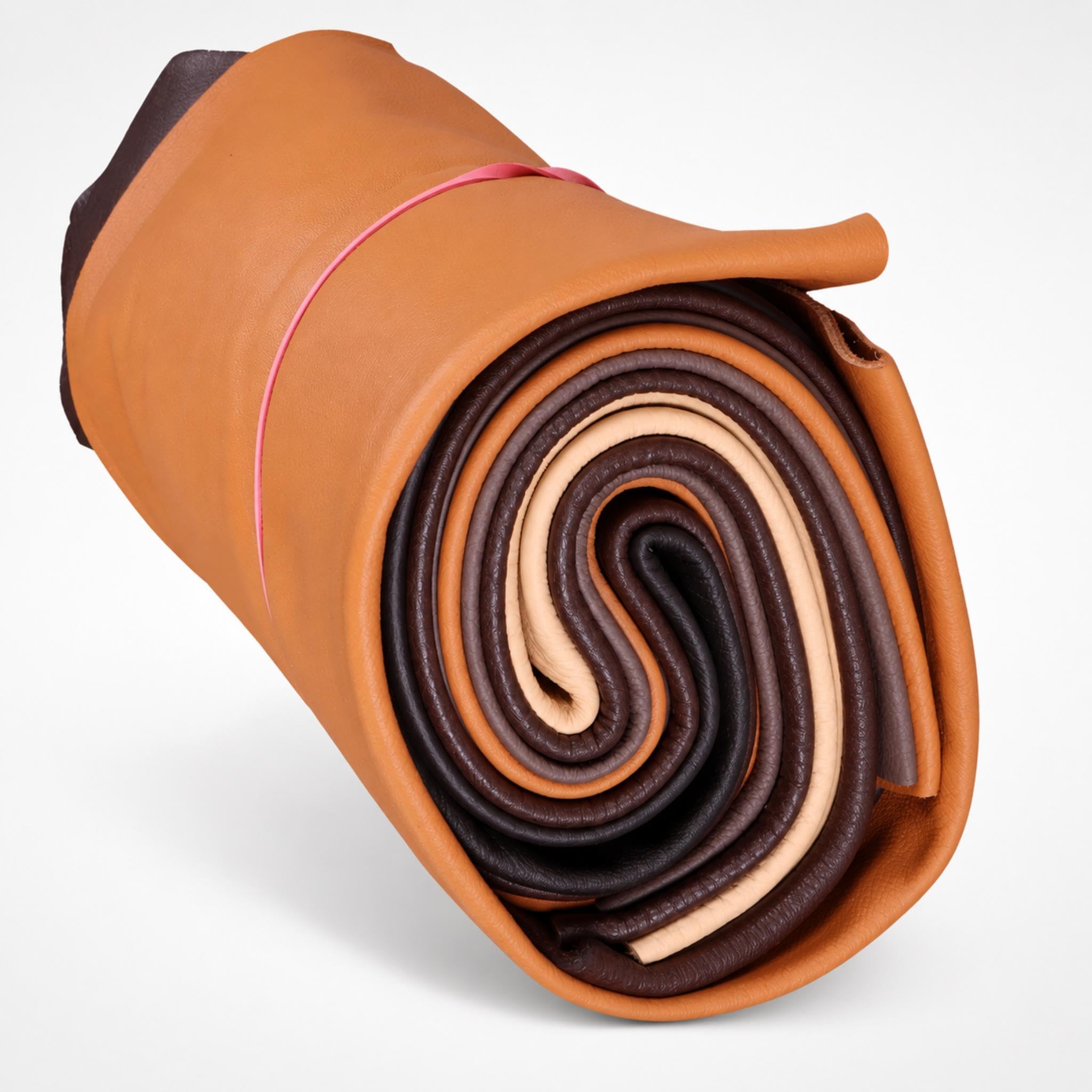 Langlauf Schuhbedarf ® - Retales de piel extragrandes (1 kg), color marrón. Todas las piezas son de un Tamaño mínimo DIN A3, incluye instrucciones para patucos (idioma español no garantizado)