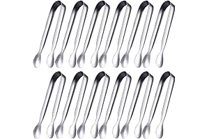 Tiny Tongs for Precise and Convenient Serving: A Set of 12