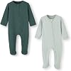 ACESTAR Baby Footies Pajamas, 2-Way Zipper Baby Sleepers with Mitten Cuffs - Long Sleeve Baby Zip Up Onesie for 0-12 Months