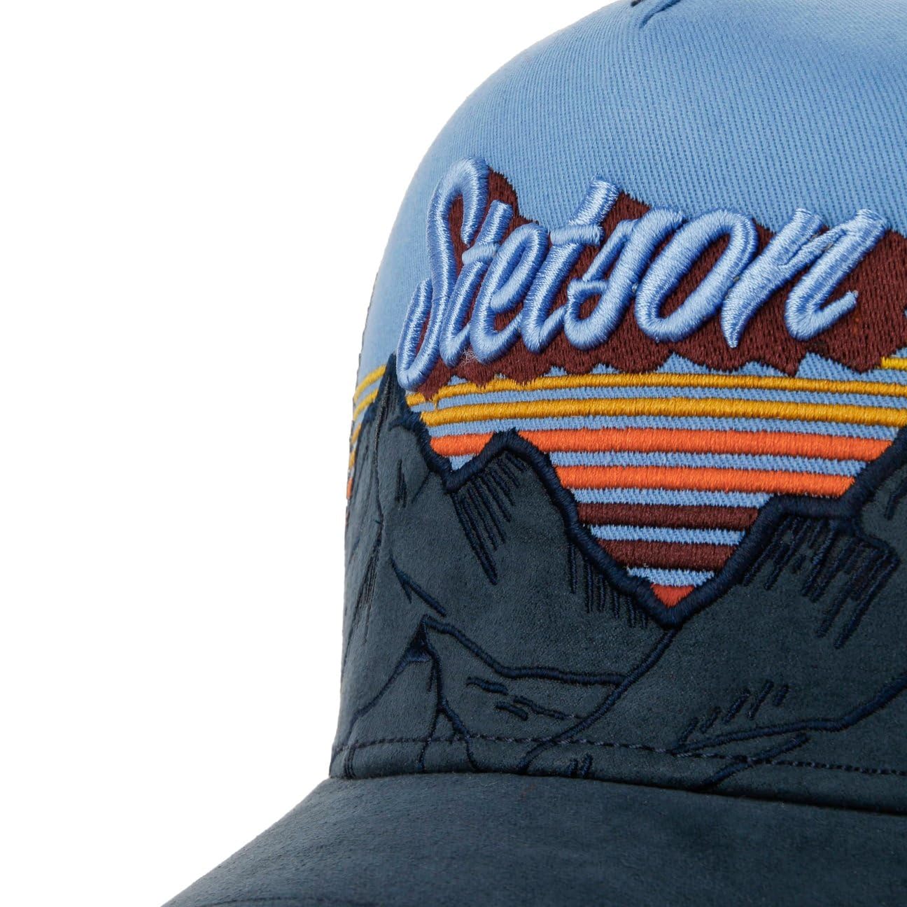 Stetson Gorra Trucker Mountain Mist Hombre - Camionero de Beisbol Malla Snapback, con Visera Verano/Invierno Primavera Verano Otoño Invierno