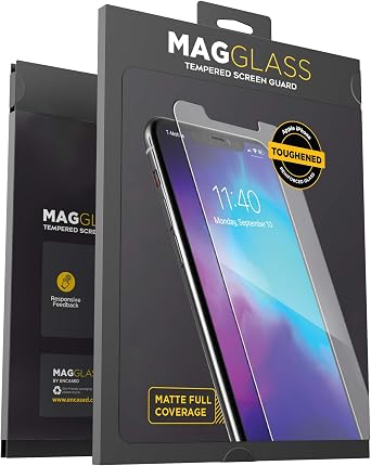 magglass Matte Screen Protector Compatible with iPhone 11 Pro Max Fingerprint Resistant Bubble-Free Anti Glare Tempered Glass Display Guard Case Compatible