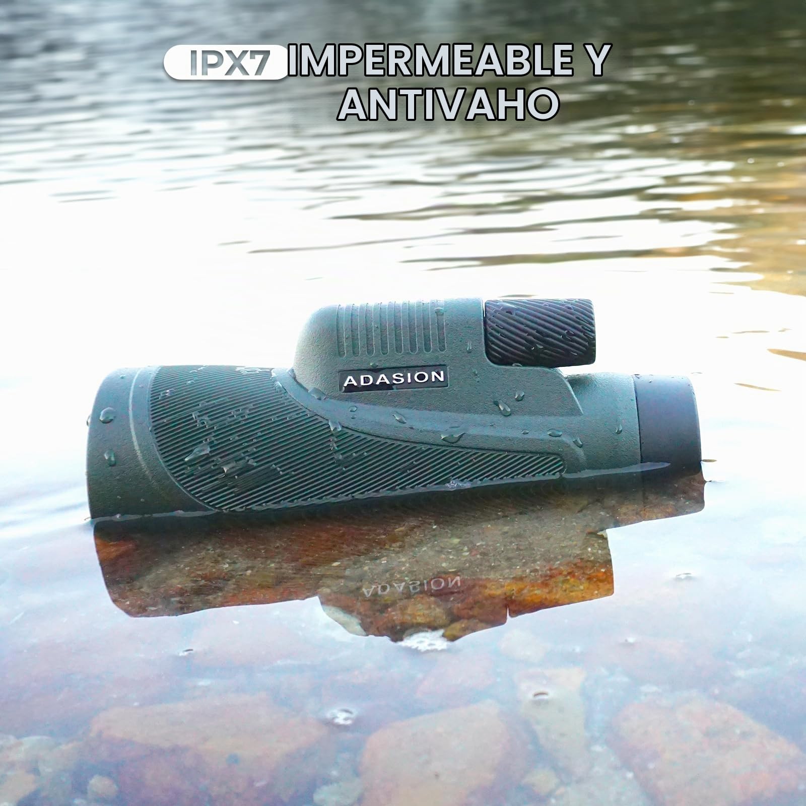 12x56 HD Telescopio Monocular de Alta Potencia para Adultos con Adaptador para Smartphone, Telescopio Monocular de Alta Potencia con Visión Clara con Poca Luz