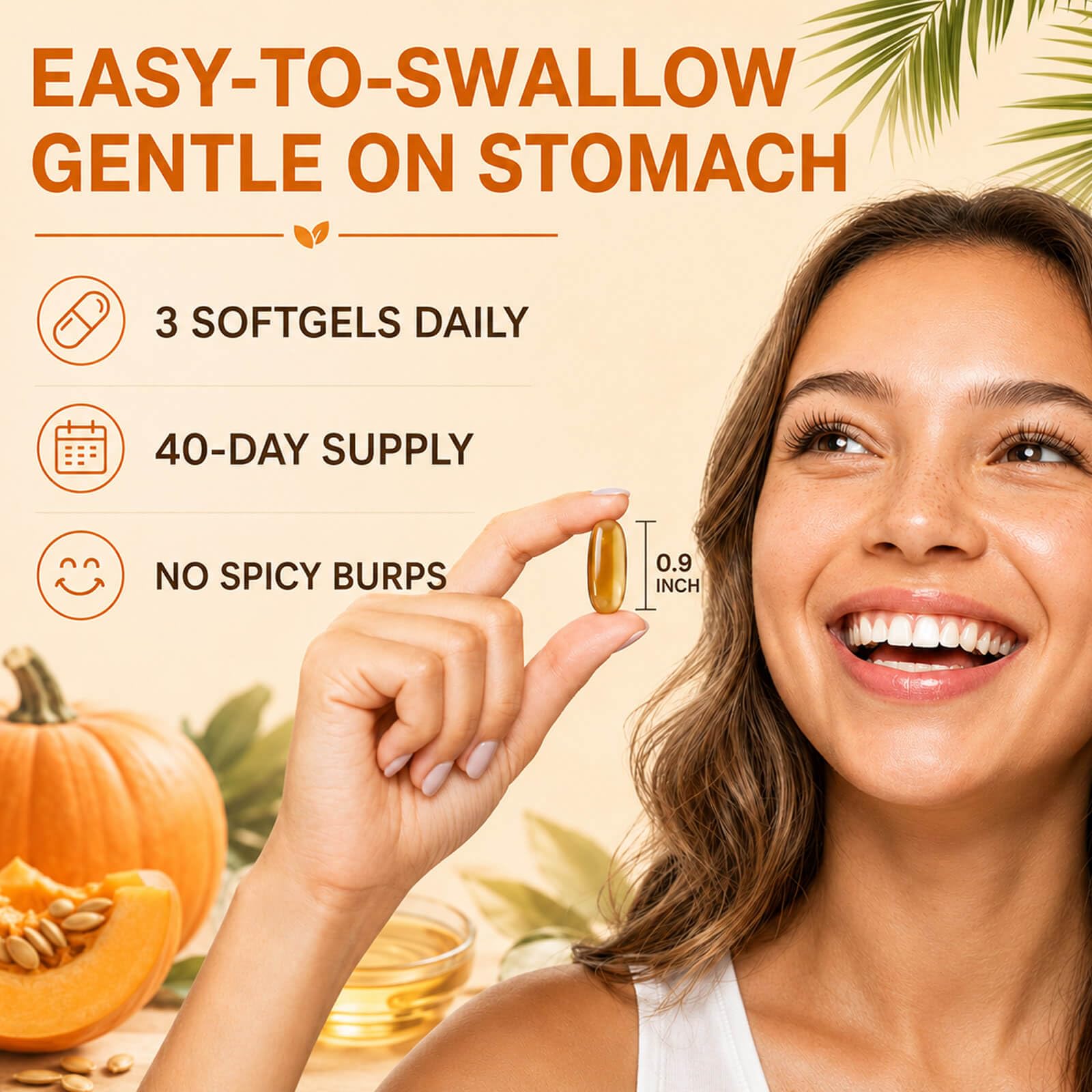 NATURE TARGET Pumpkin Seed Oil, with Saw Palmetto, 3000mg, 120 Softgels — Amazon image 8