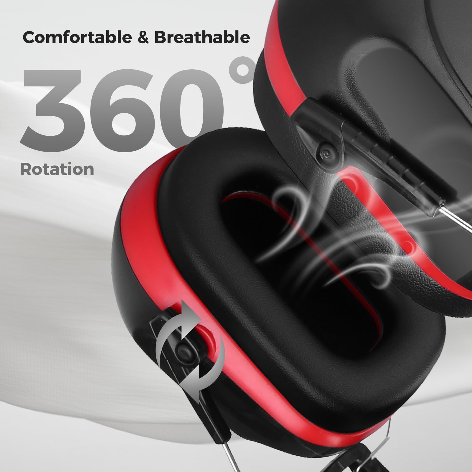 ProCase Hearing Protection Ear Muffs SNR 33dB, Noise Cancelling Headphones view 4