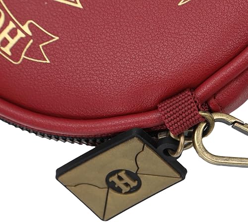 Miniatura 4 de Harry Potter - Monedero redondo color borgoña con escudo de Hogwarts, Multi colorido