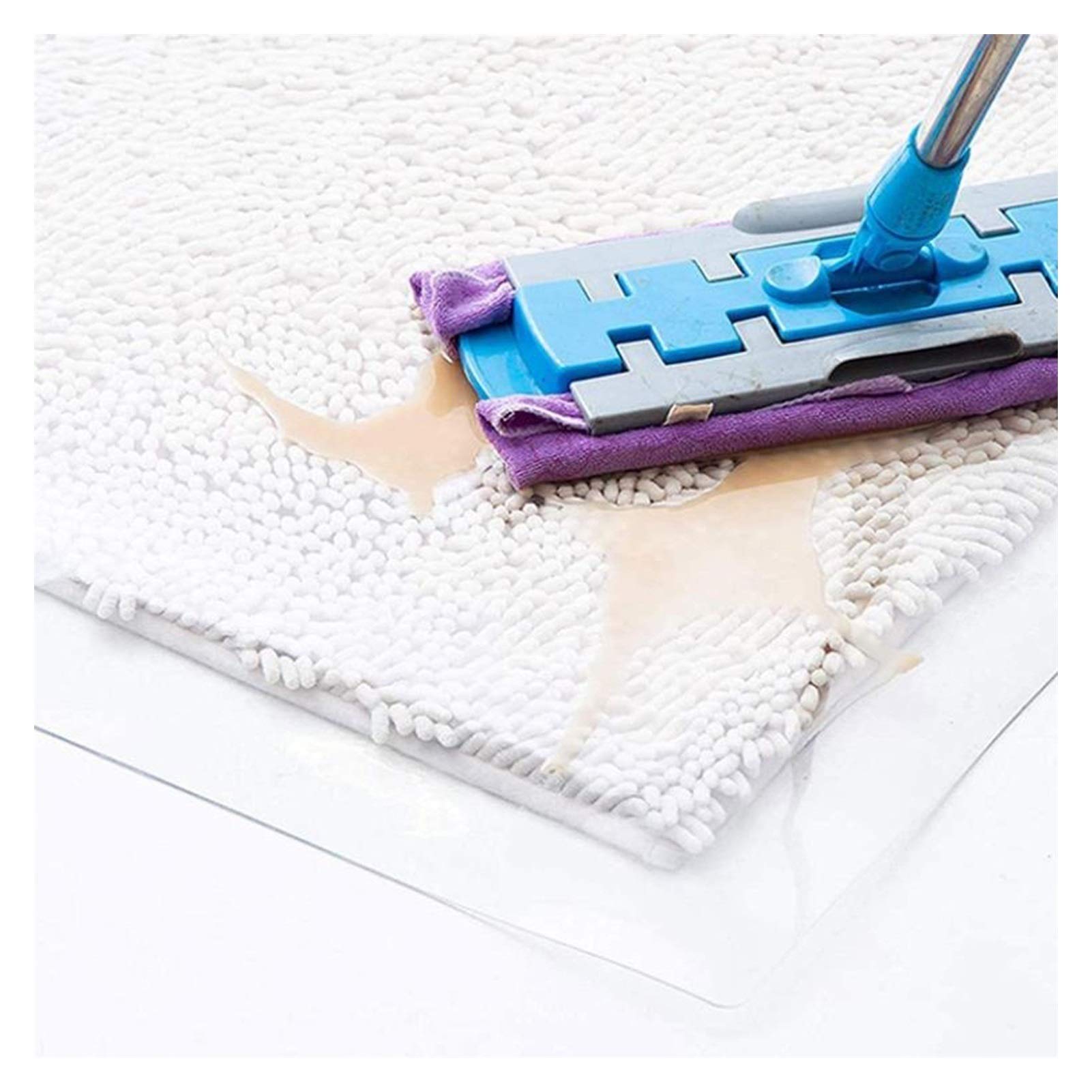 Tablecloth Protector Clear Desk Pad Scratch Resistant Office Chair Mat for Kitchen End Table Hardwood Surface Color Clear-3