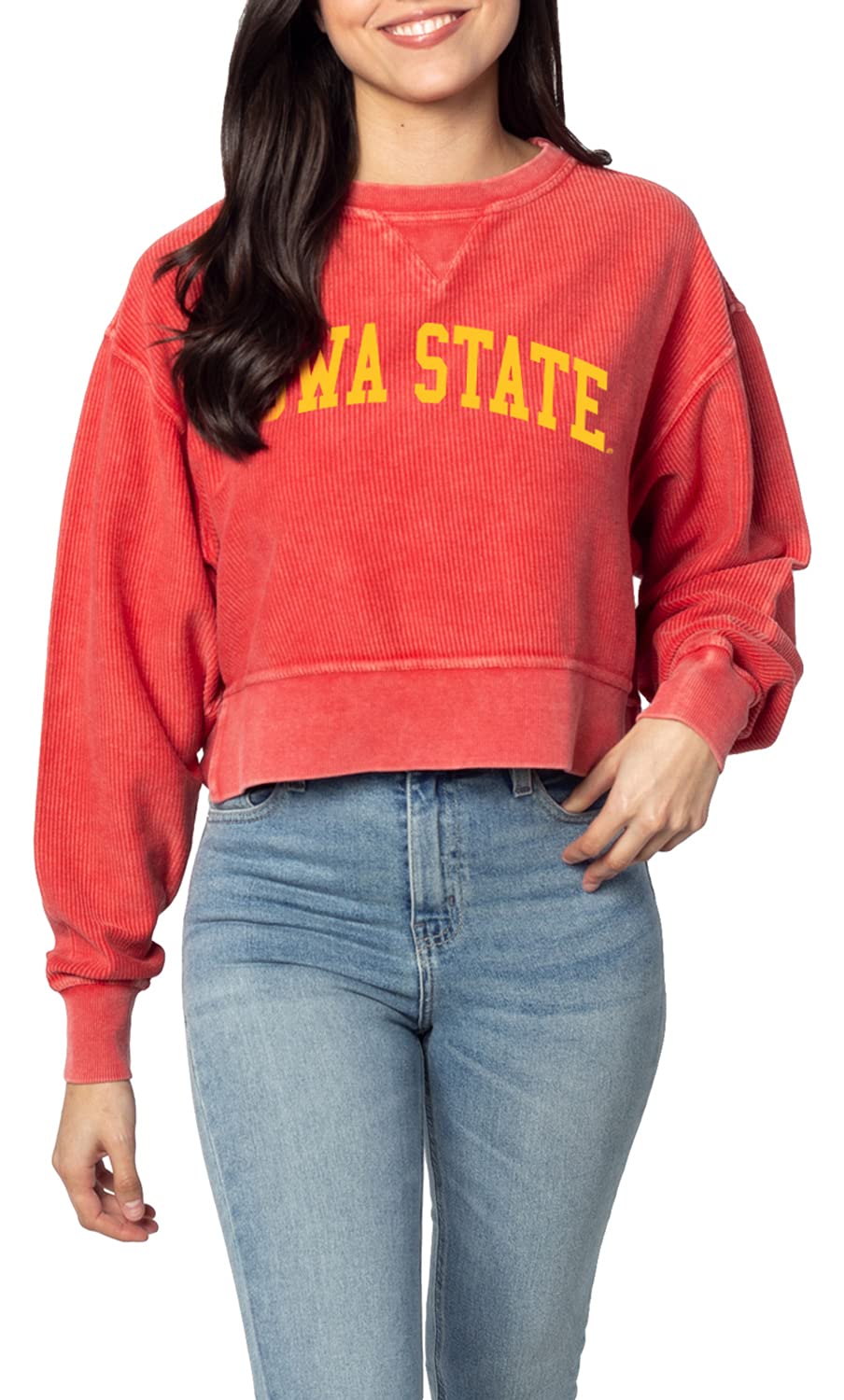 chicka-d NCAA womens Corded Boxy Pullover