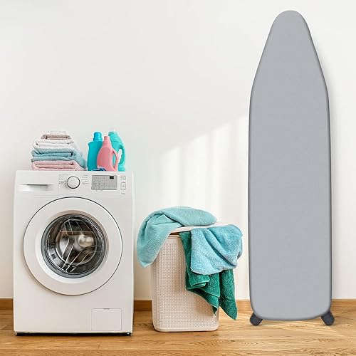 Miniatura 6 de Funda y almohadilla para tabla de planchar, tamaño estándar de 15 x 54 pulgadas, funda de repuesto para tabla de hierro de 4 capas extra gruesa,