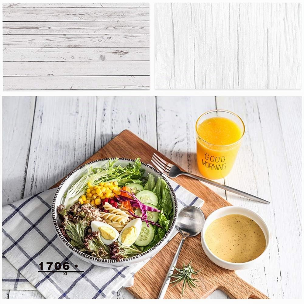 Set di 3 sfondi per fotografia alimentare, 56 x 86 cm, piatti su entrambi i lati, per studio fotografico, prodotti, gioielli, da tavolo, blogger, immagini, 6 modelli