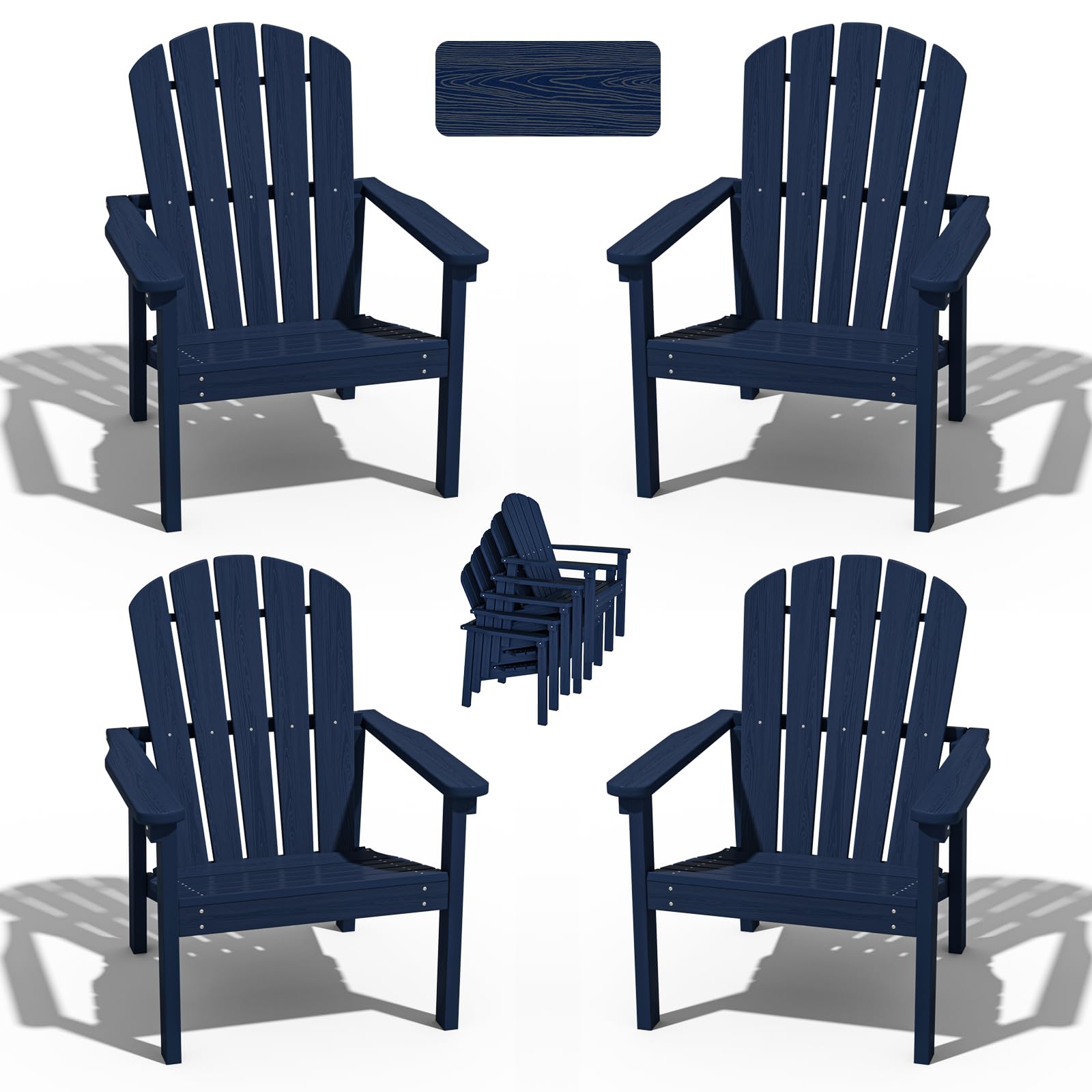 nevilywood Stackable Adirondack Chairs