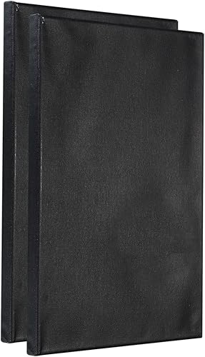 PATIKIL Paneles de lienzo de pintura paquete de 2 paneles rectangulares de 8 x 12 pulgadas marco de madera en blanco para acrílico óleo pintura de