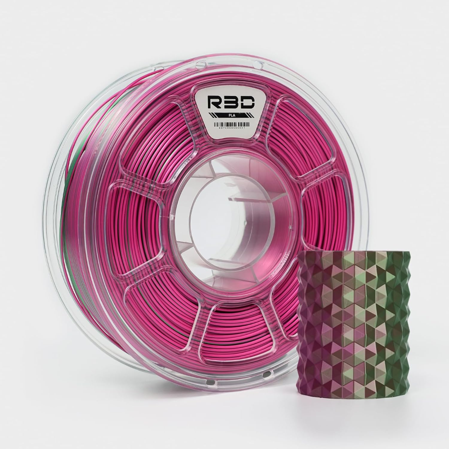 R3D Dual Color Silk PLA Filament, Co-Extrusion 3D Printer Filament 1.75mm, 30-370 mm/s High Speed PLA, Dimensional Accuracy +/- 0.02 mm, 1KG Plastic Spool (Silk Winter)