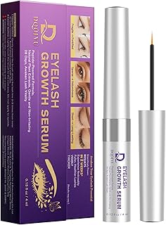 Eyelash Growth Serum for Longer Thicker Lashes, Natural Vegan Lash Enhancer, Safe for Sensitive Eyes, Gifts for Women Girlfriend, 4ml (0.13Fl Oz) Silver