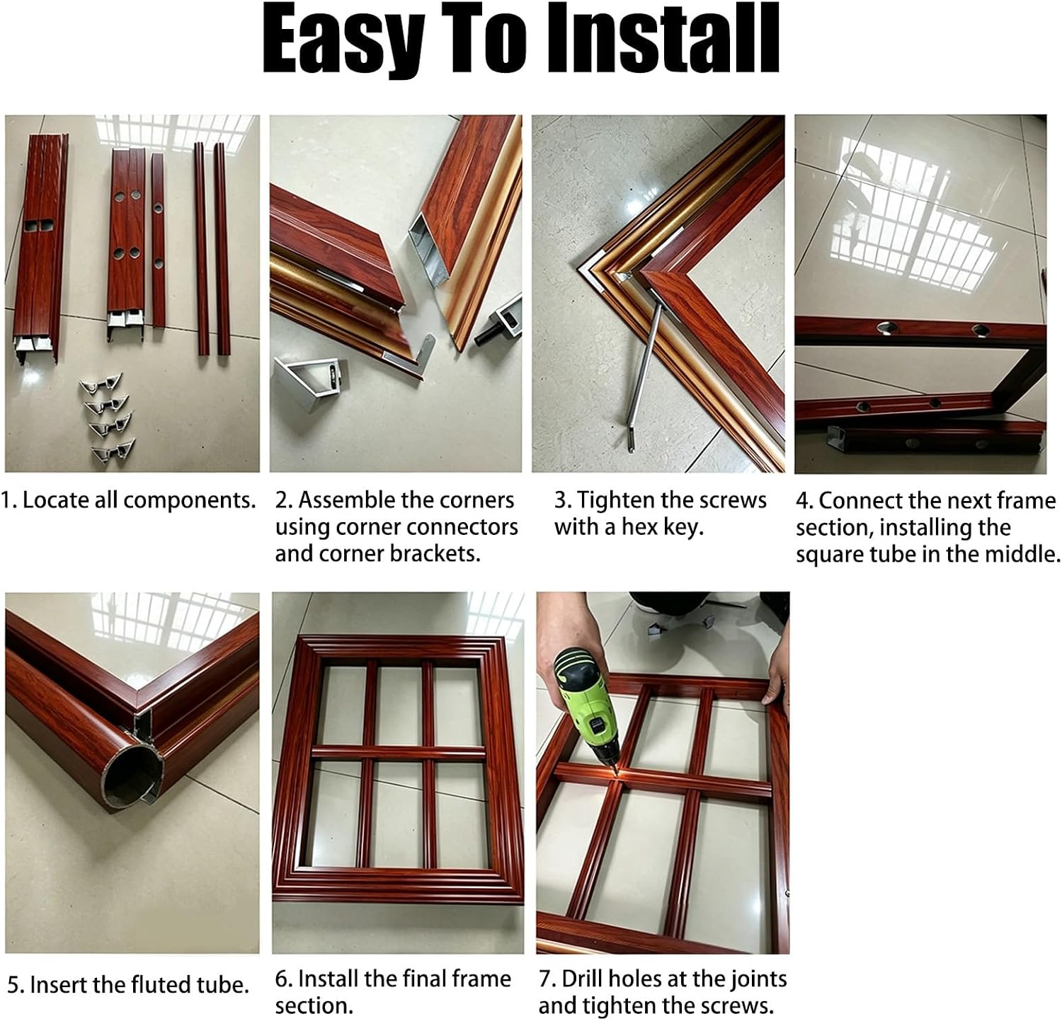 LZMZMQ Aluminum Window Guard Fence, Custom Size & Colors Safety Grille