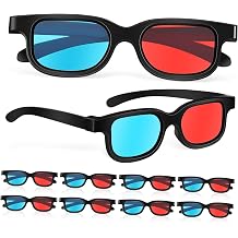 10 Pack 3d Glasses for Movies and Games Red Blue
