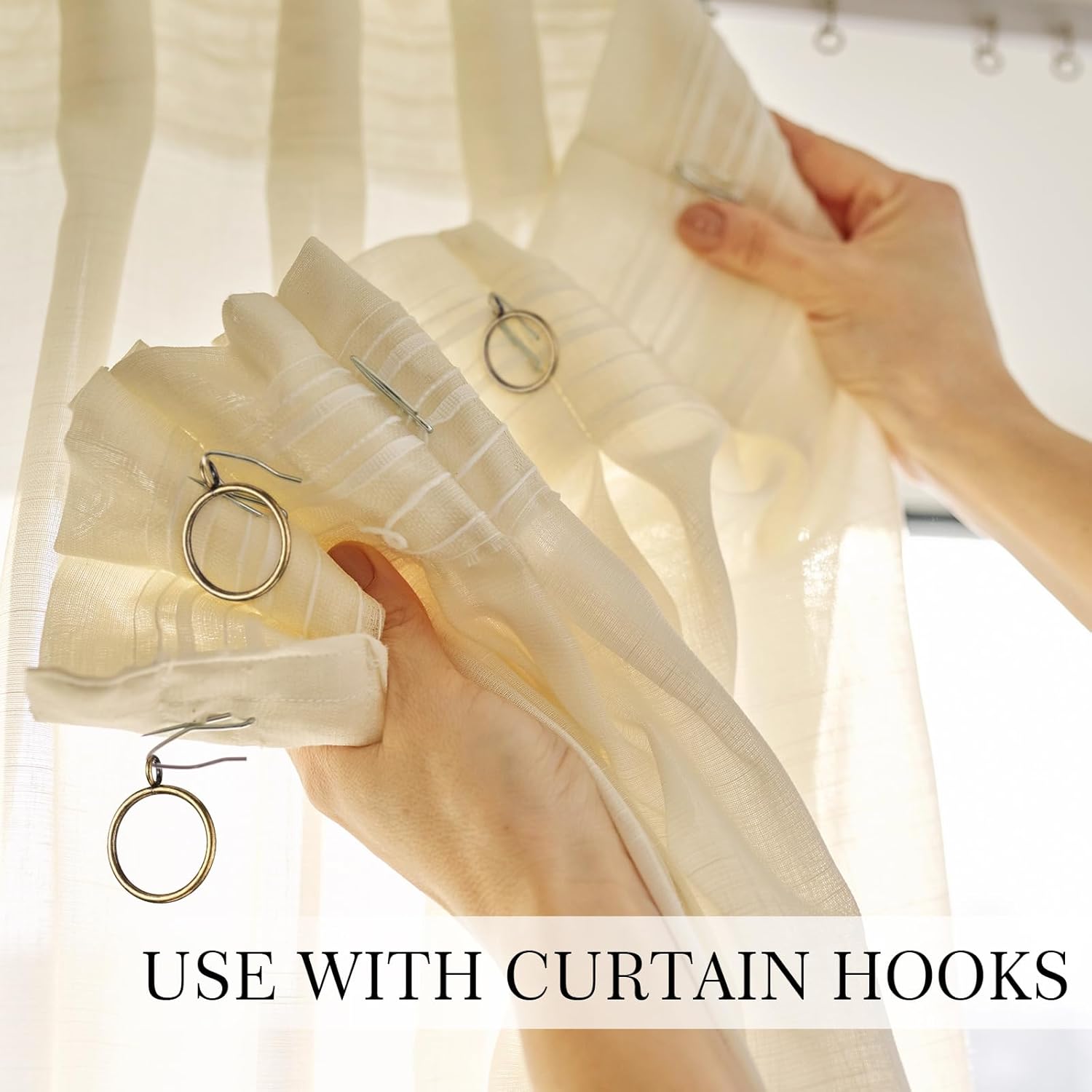 Maitys 100 Pcs Metal Curtain Rings with Eyelet 1.5-inch Inner Diameter Eyelet Curtain Rings for Drapery Clips Hooks for Sliding Window Bathroom Door Shower Rod (Bronze)