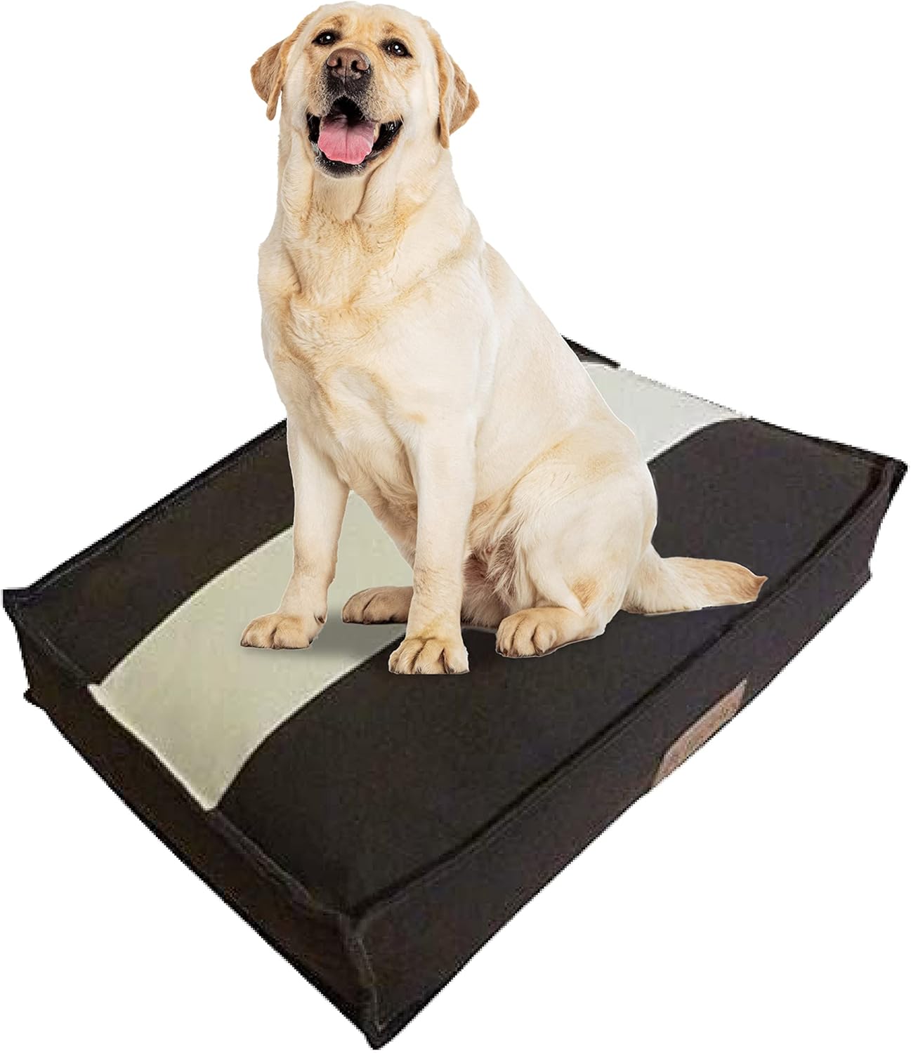 EllieBo Large Dog Bed for 36inch Dog Cage/Crate Striped Brown/Beige