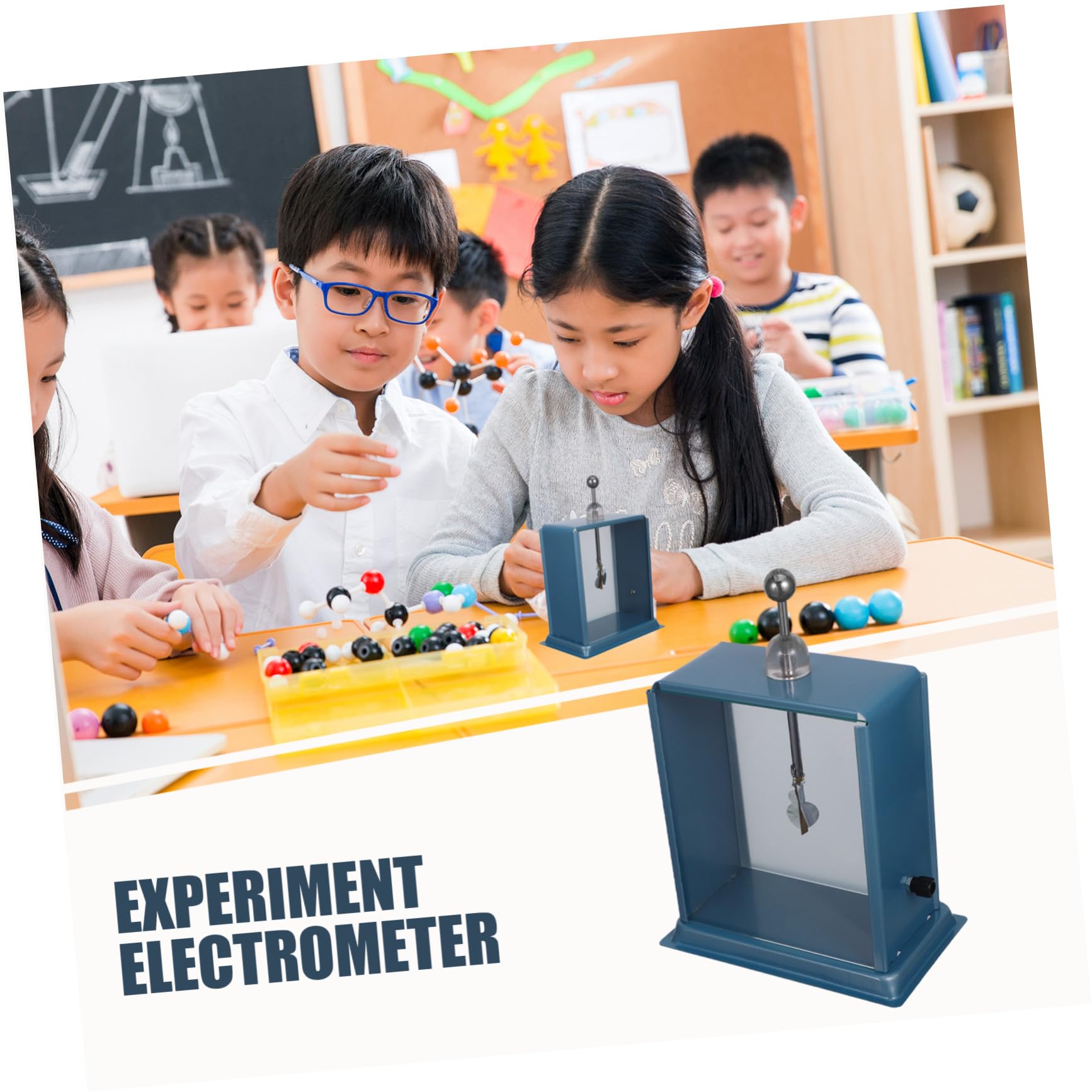 Cabilock Electrómetro Medidor de Electricidad Lámina de Hierro Instrumento Científico de Electricidad Estática para Aulas Herramienta de Aprendizaje de Física