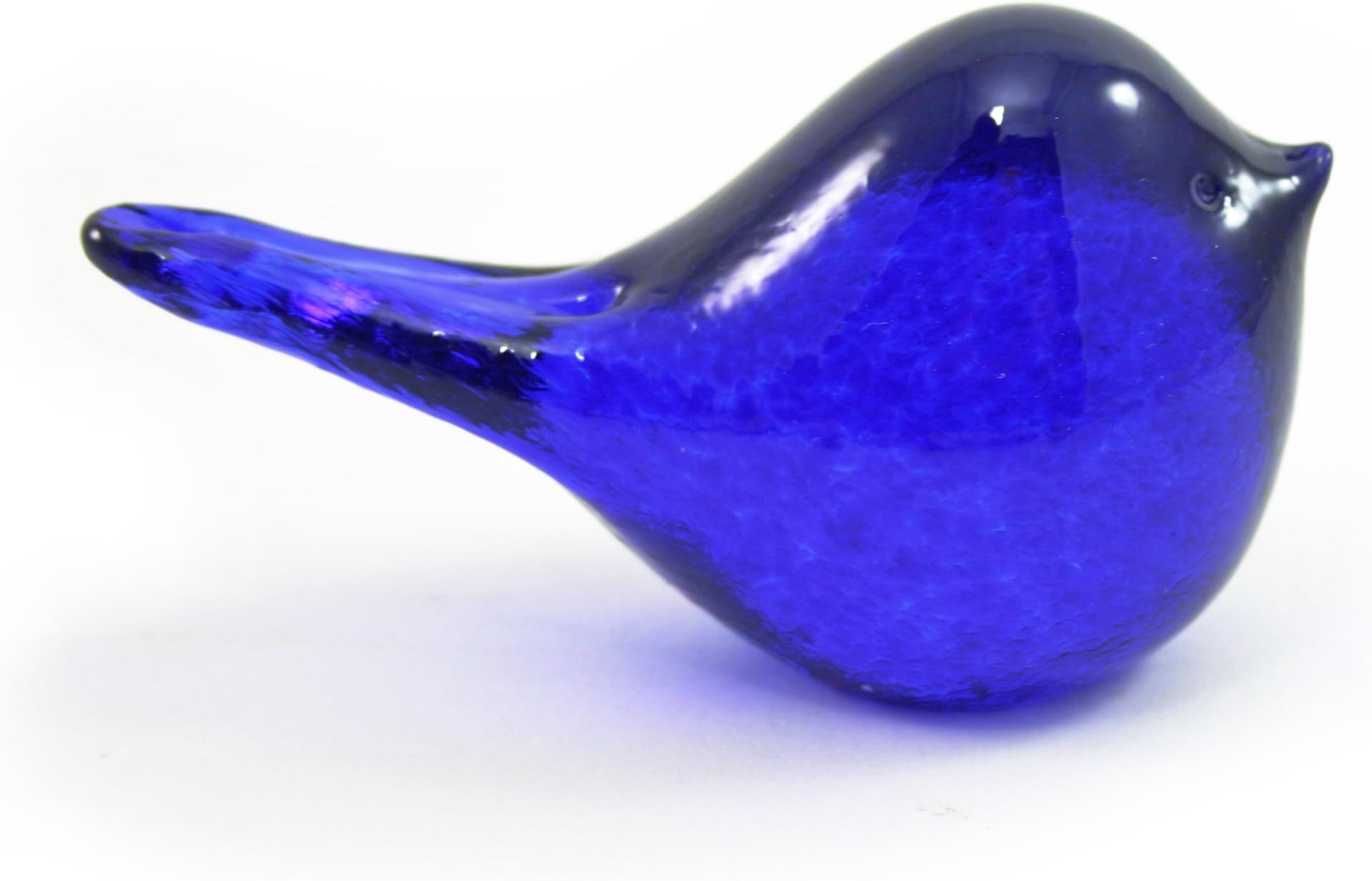 'Little Birds' Hand Sculpted Glass Figurine (Cobalt)
