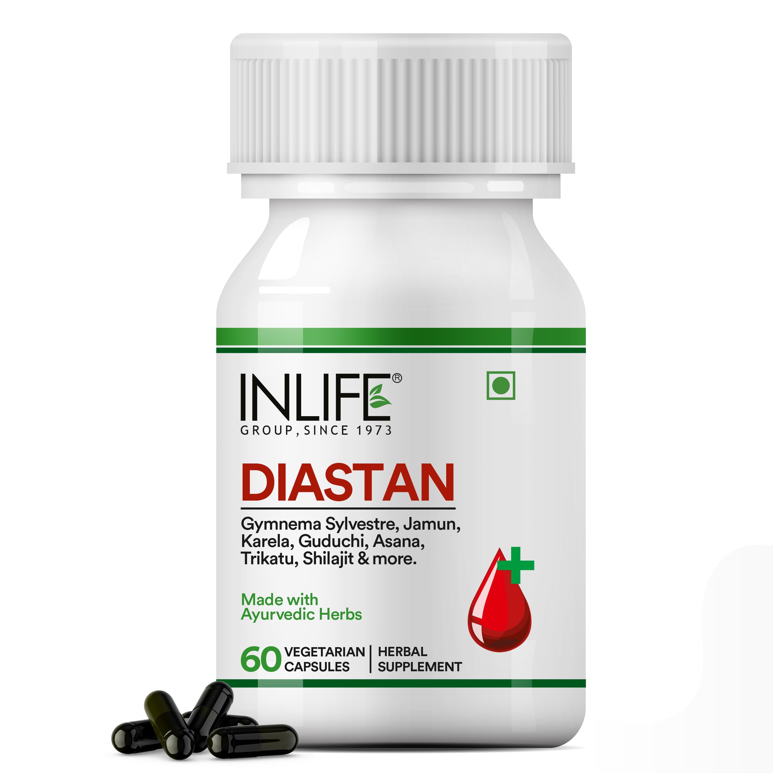 Inlife Diastan Diabetes Care Ayurvedic Supplements - 60 Vegetarian Capsules (B01N63DKTX) Amazon Price History, Amazon Price Tracker