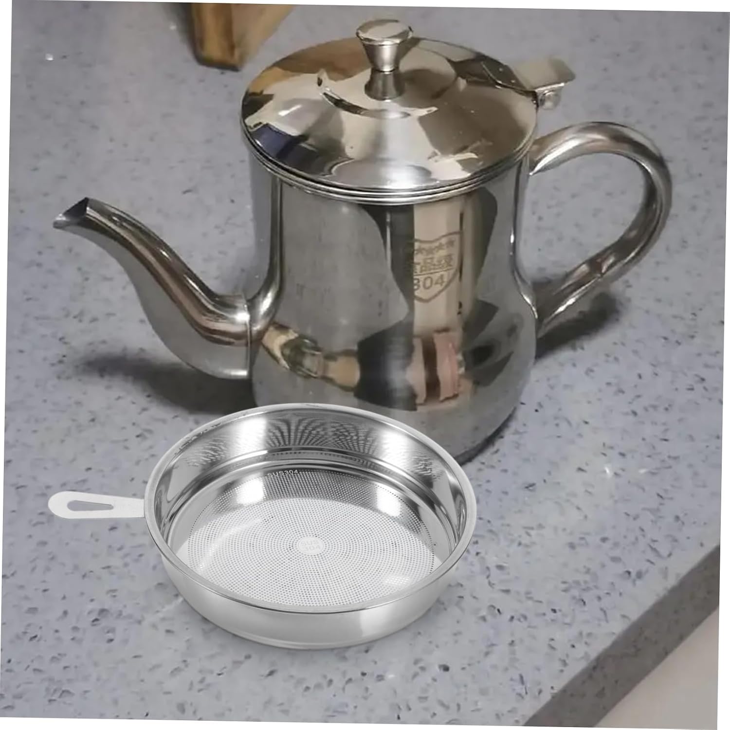 SOLUSTRE 2pcs Oil Strainer Bowl Mesh Filter Stainless Steel Screen Sifter for Lab Sieve Tea Filter Test Sifter Soil