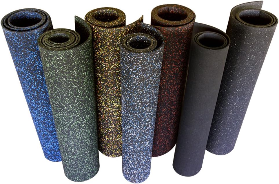 Rubber-Cal Elephant Bark Floor Mat, Green Dot, 3/16-Inch x 4 x 25-Feet