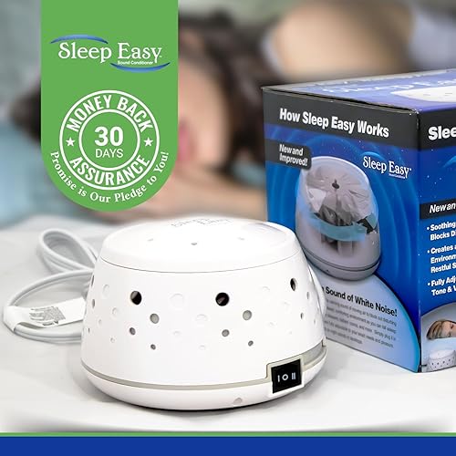 Miniatura 7 de Sleep Easy Acondicionador de sonido, máquina de ruido blanco, paquete de 2, Paquete de 1, Blanco, 1, 1