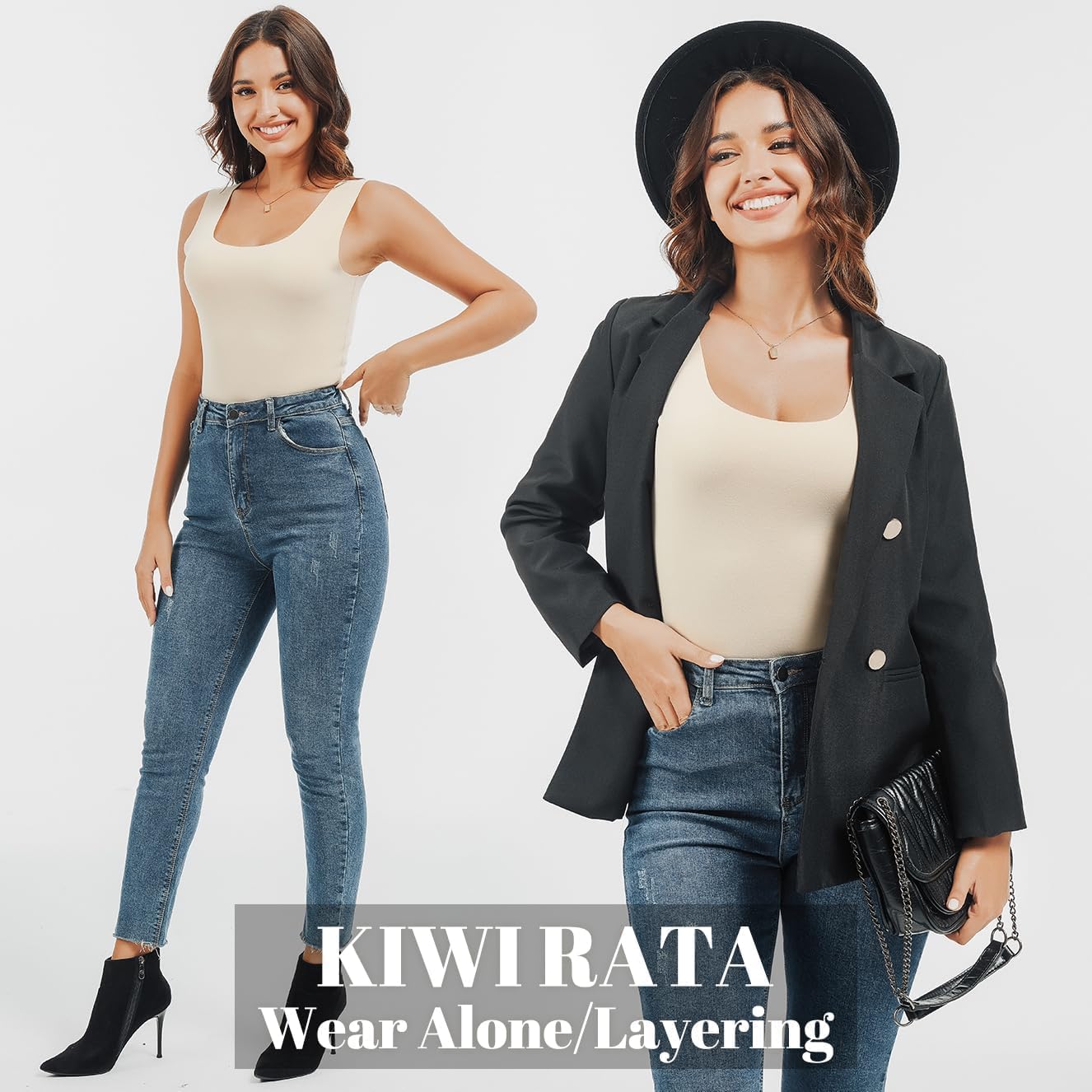 KIWI RATA Basic Sleeveless Thermal Vest Tank Top Women Warm Underwear Layer Shirt Camisole for Cold Weather - Image 4