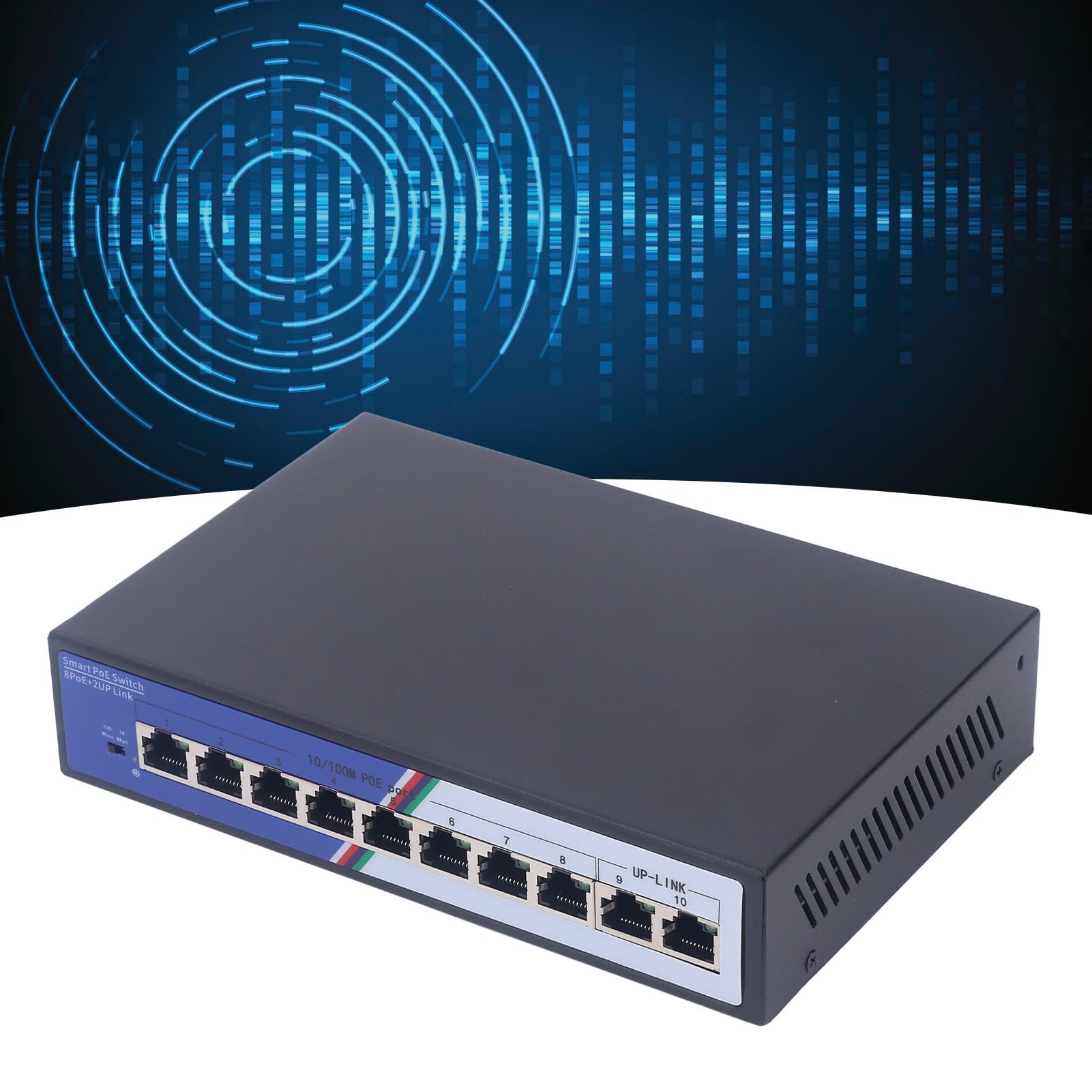 Switch POE, Indicatore di Gigabit a 10 V Porta 100-240 V, Splitter Ethernet Ethernet Non Gestito per Casa (#1)