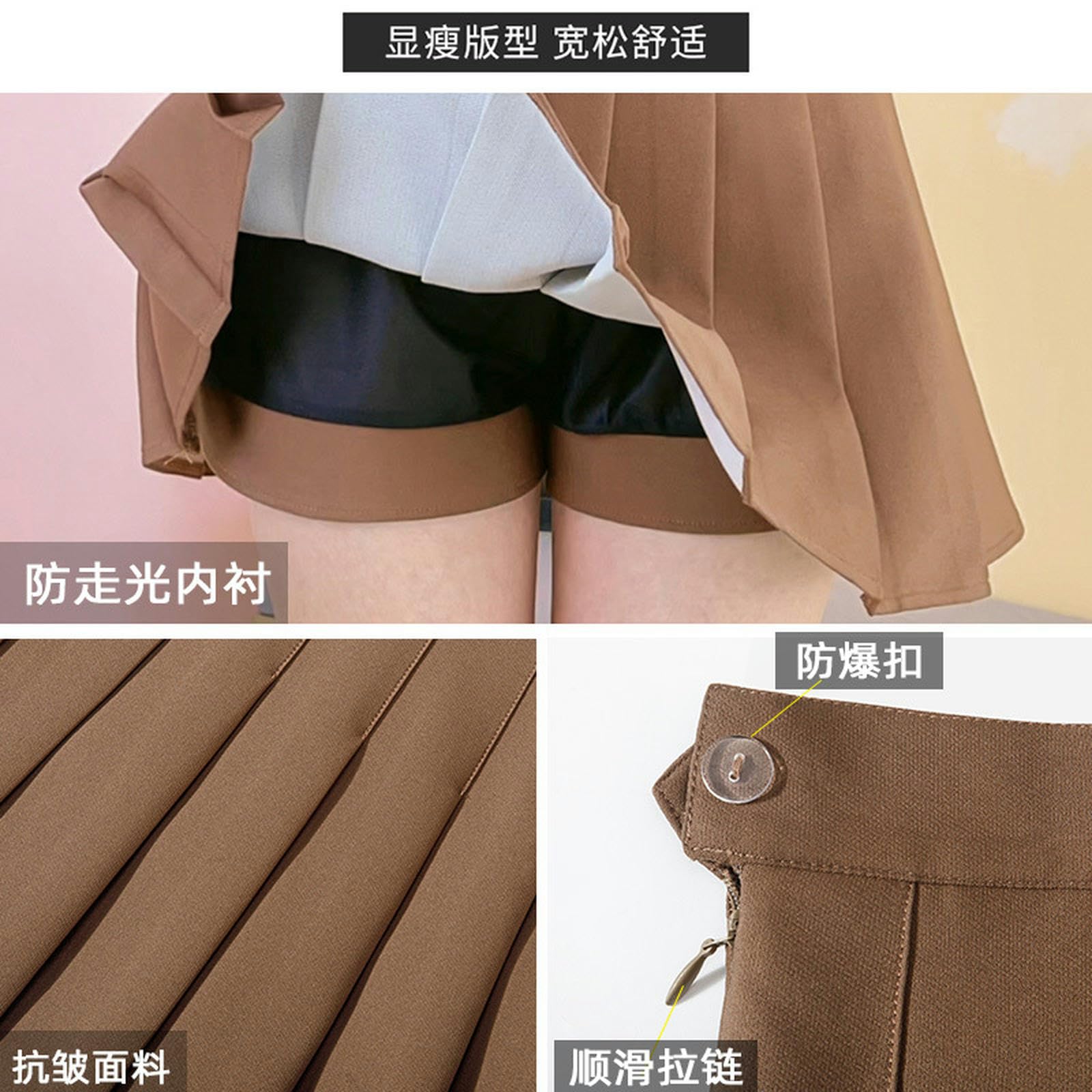 Jupe Midi Plissée Jigsaw – Couleur Châtaigne – Taille UK 8 (femme)