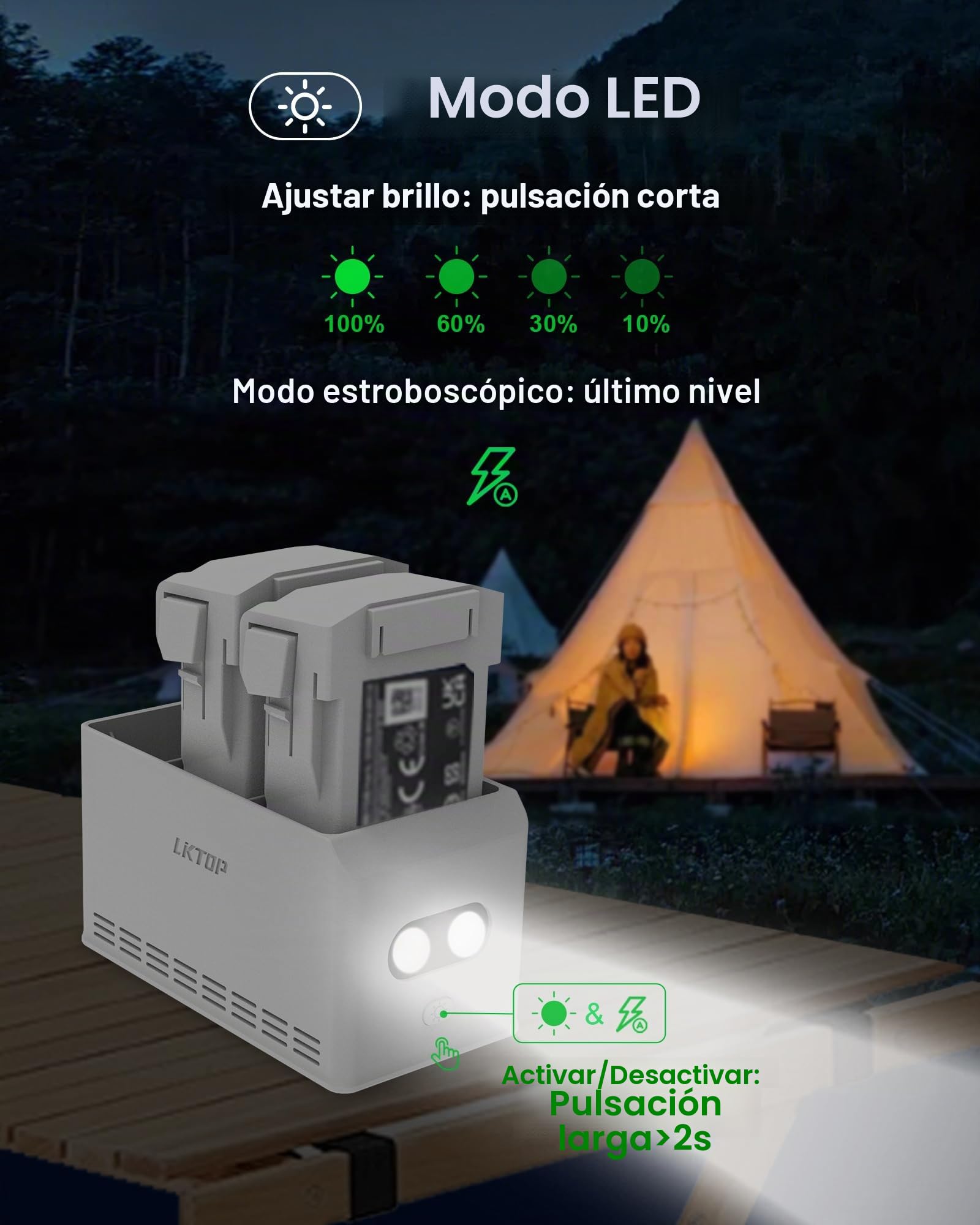 LKTOP - Hub de carga de batería Mini 5Pro/4 Pro/3 37W USB-C rápido para DJI Mini serie 5/4/3/Plus, accesorios para drones SKYROVER X1, luces LED de almacenamiento modo SOS