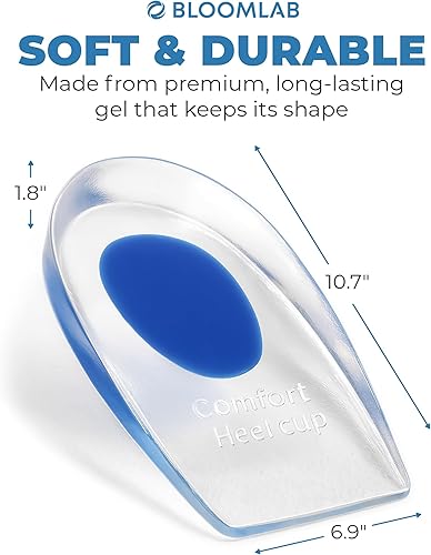 Miniatura 2 de Almohadillas de gel para el talón, paquete de 2 para tendinitis de Aquiles, insertos de cuña de zapatos para fascitis plantar, espolón óseo, soporte