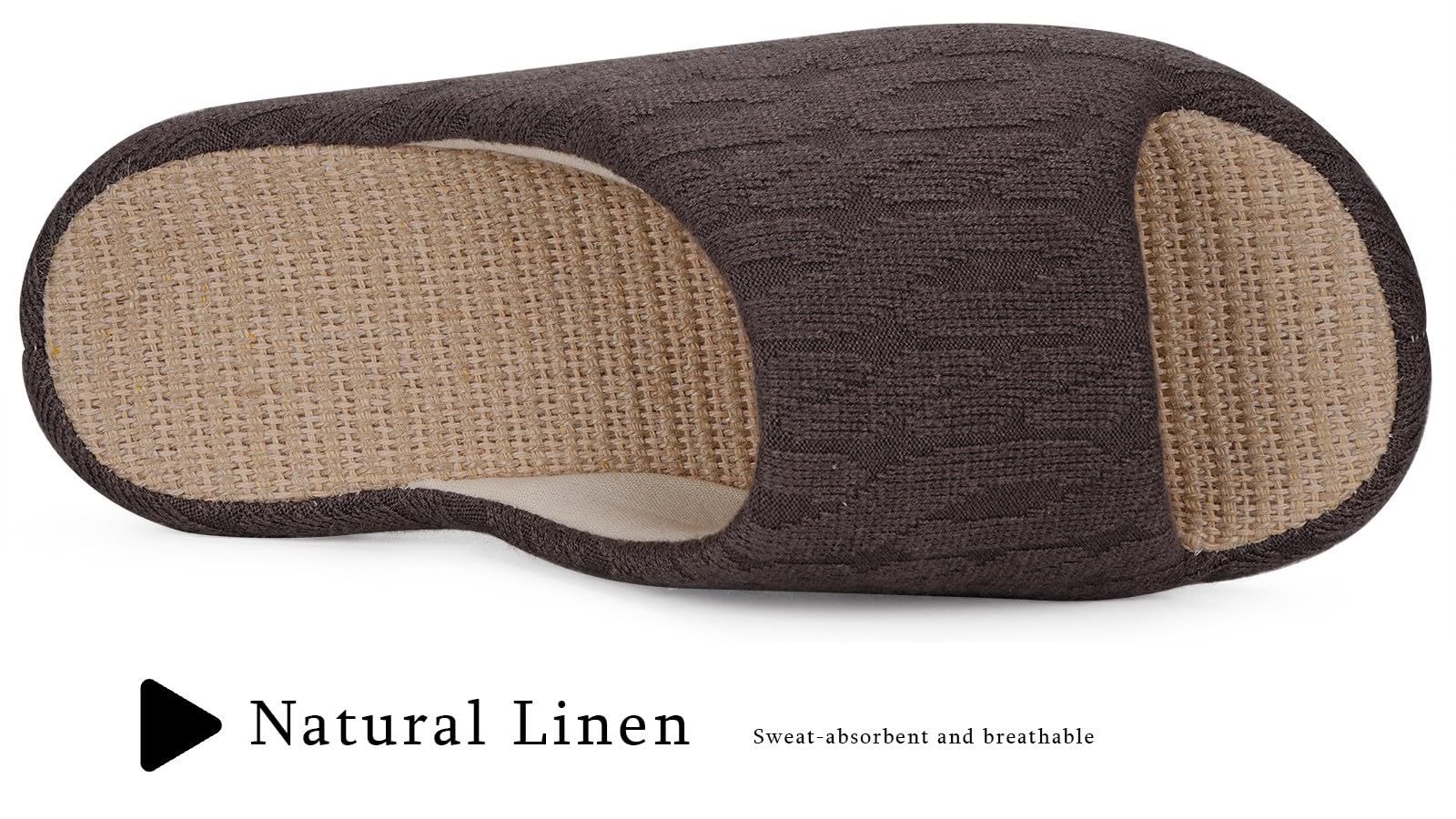 Eagsouni Pantofole di Lino Donna Antiscivolo in Cotone Casual Confortevole Ciabatte da casa Quattro Stagioni Morbide Pantofola