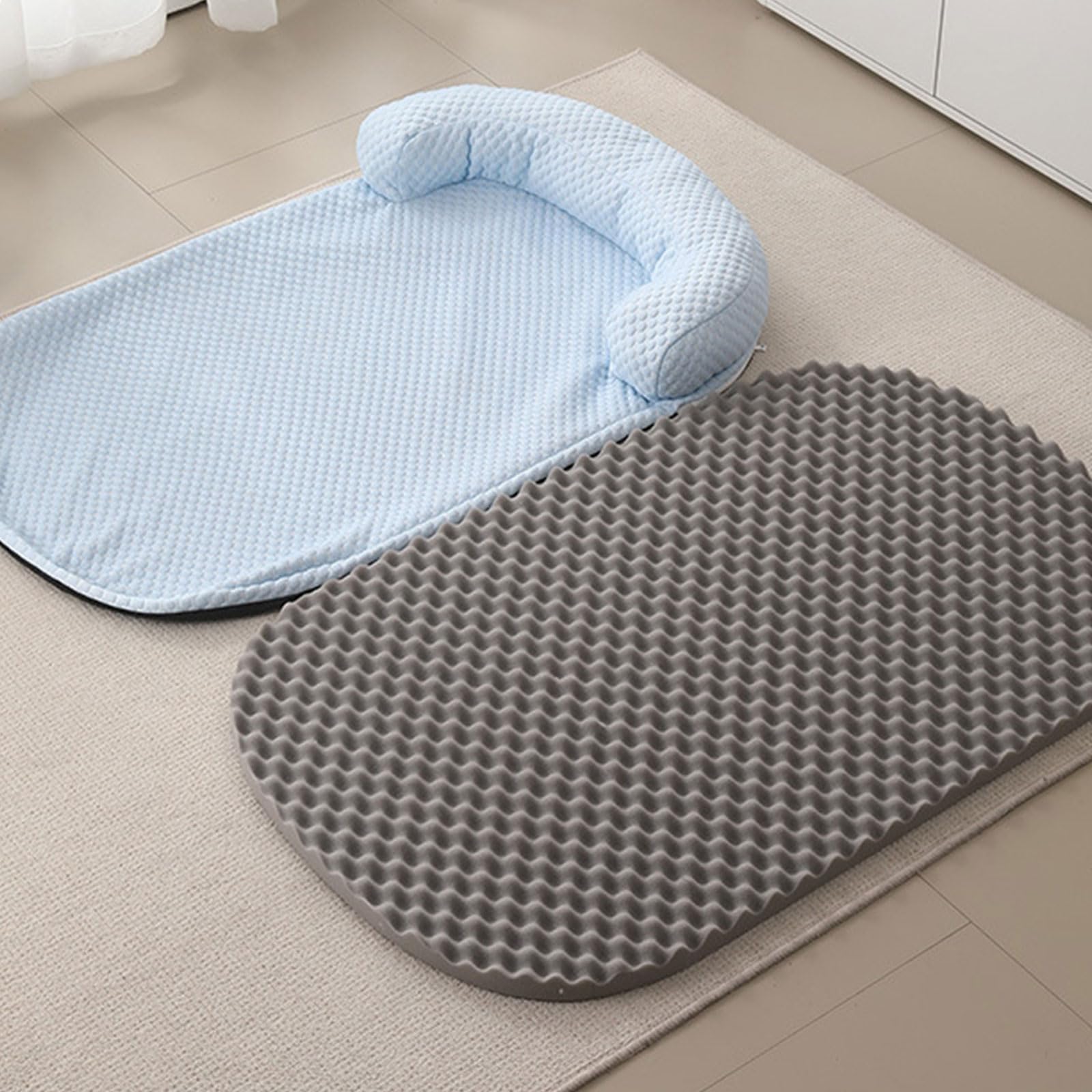 Tapis pour animal domestique toutes saisons avec rembourrage en coton PP lavable en machine Design pliable pour chiens et chats Lit confortable lavable pour chien