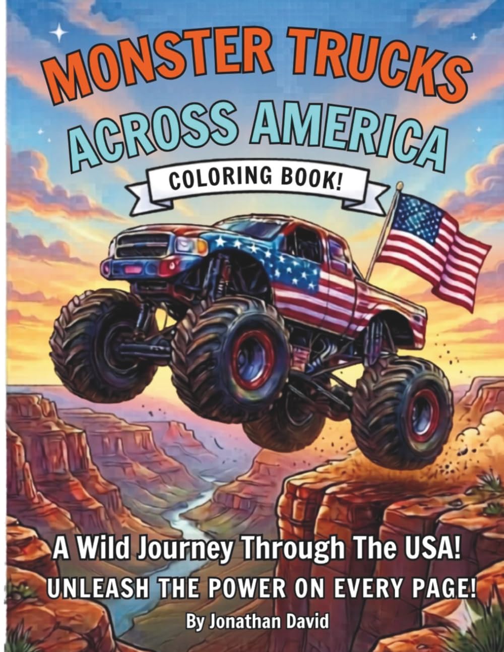 Monster Trucks Across America- Coloring Book