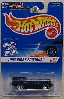 Hot Wheels 1998 First Editions Jaguar D-Type 1/64 6/40 Collector # 638 D/C .HN#GG_634T6344 G134548TY57367