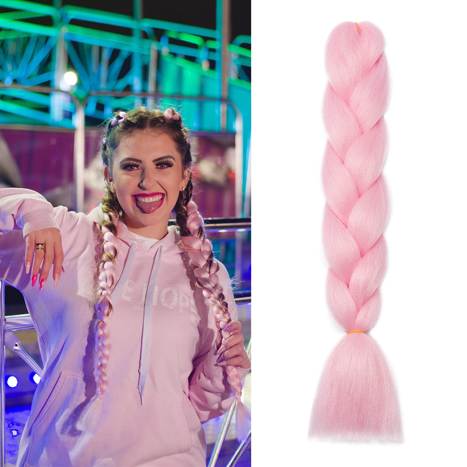 60cm Extensiones de Pelo Trenzas Africanas Castaño Oscuro Extensiones para Trenzas Africanas 1 pcs 100g Kanekalon Pelo para Trenzas Africanas Sintetico Extensiones de Trenzado Cabello Braiding — view 16