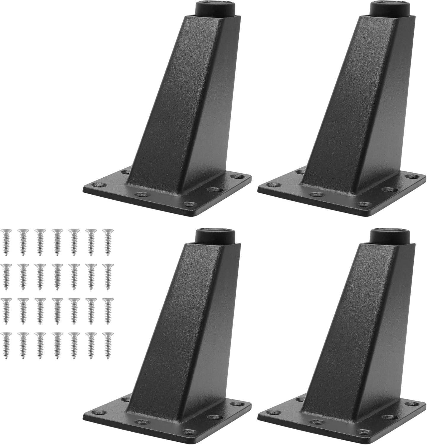 PHITUODA Sofa Legs Set of 4, Matte Black Replacement Couch